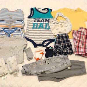 6-12 months baby boy bundle mix 15 pieces